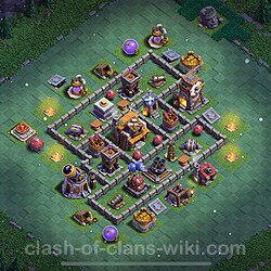 Best Builder Hall Level 5 Anti 3 Stars Base with Link - Copy Design 2024 - BH5, #119
