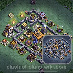 Best Builder Hall Level 8 Anti 2 Stars Base with Link - Copy Design 2023 - BH8, #55