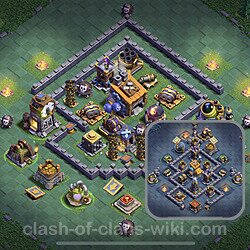 Best Builder Hall Level 8 Anti 3 Stars Base with Link - Copy Design 2023 - BH8, #57