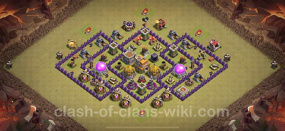 TH7 Max Levels War Base Plan with Link, Hybrid, Copy Town Hall 7 CWL Design 2024, #1800